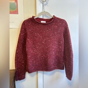 SOLD | Vintage Charter Club Burgundy Mock Neck Sweater Size Petite M
